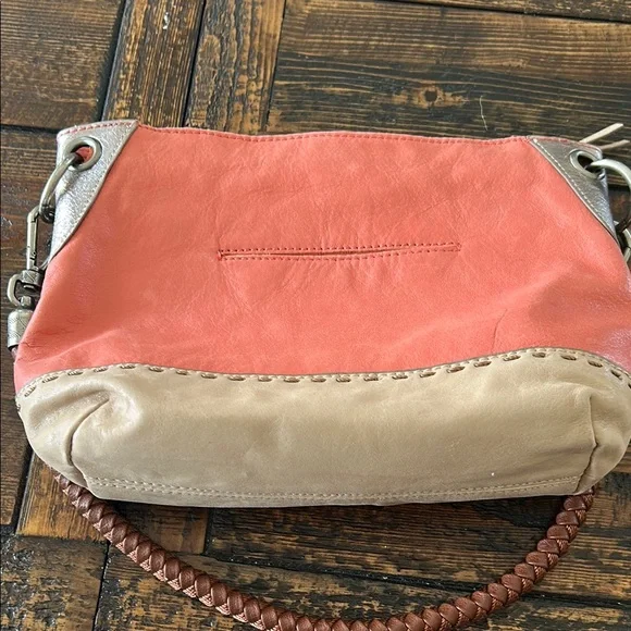 The Sak Pink and Tan Shoulder Bag with Braided Strap - Picture 11 of 14